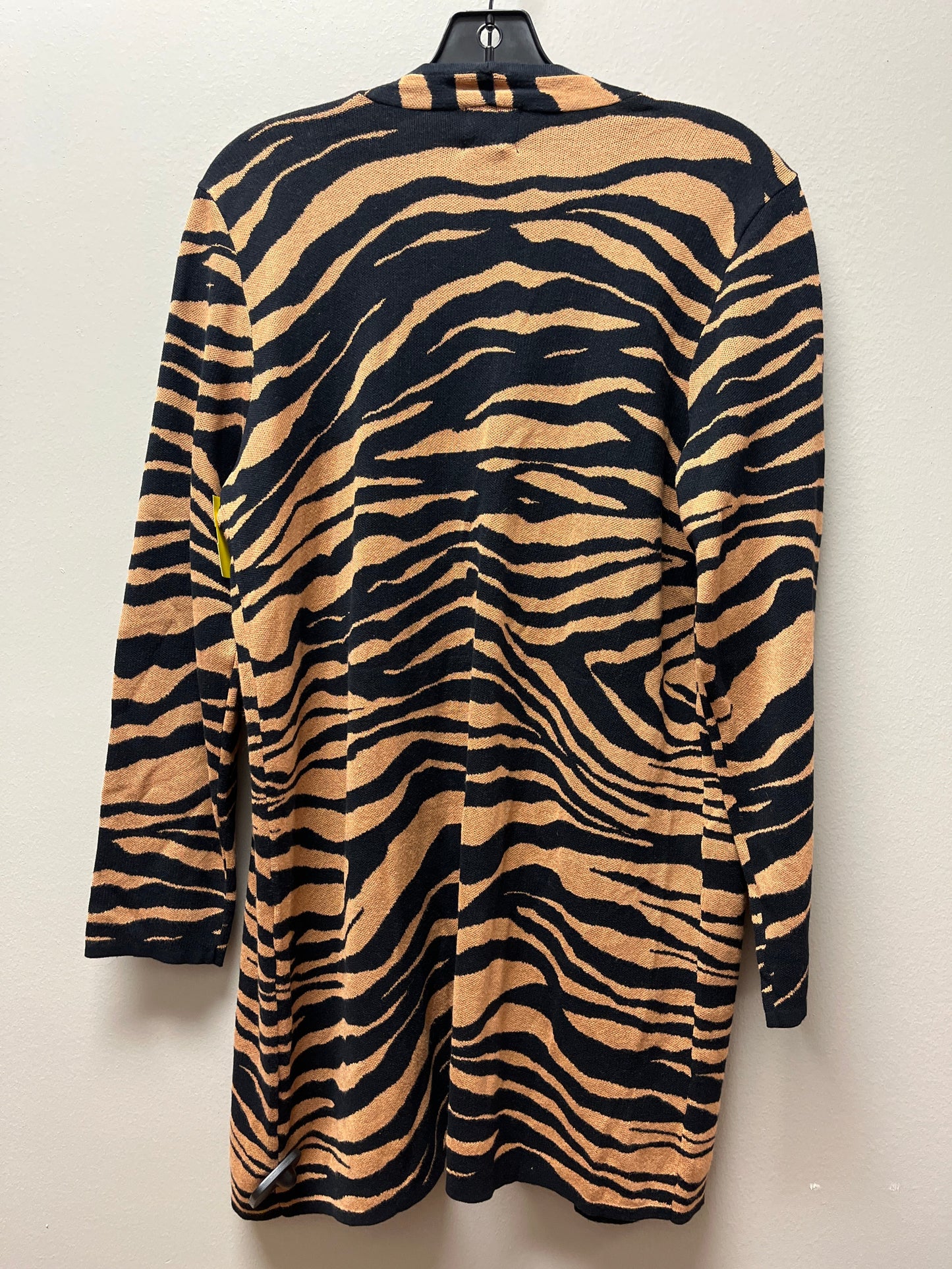 Sweater Cardigan By Jm Collections In Animal Print, Size: M