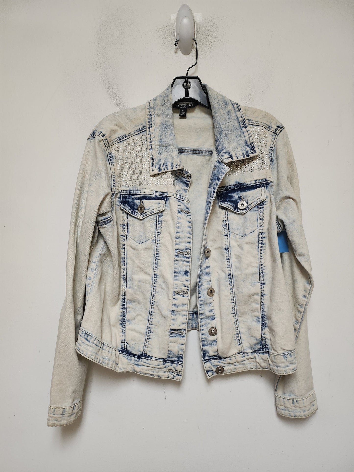 Jacket Denim By Baccini In Blue Denim, Size: M