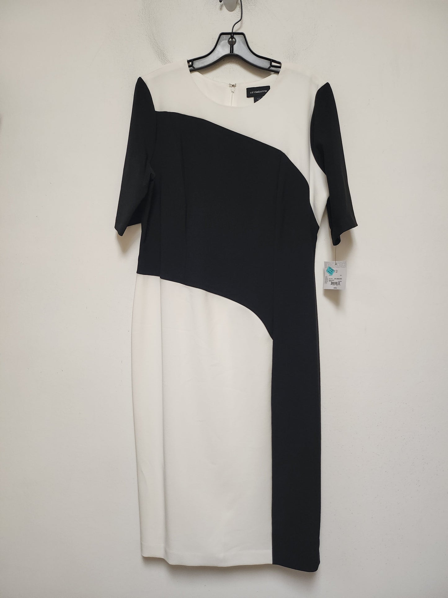 Dress Casual Maxi By Liz Claiborne In Black & White, Size: L