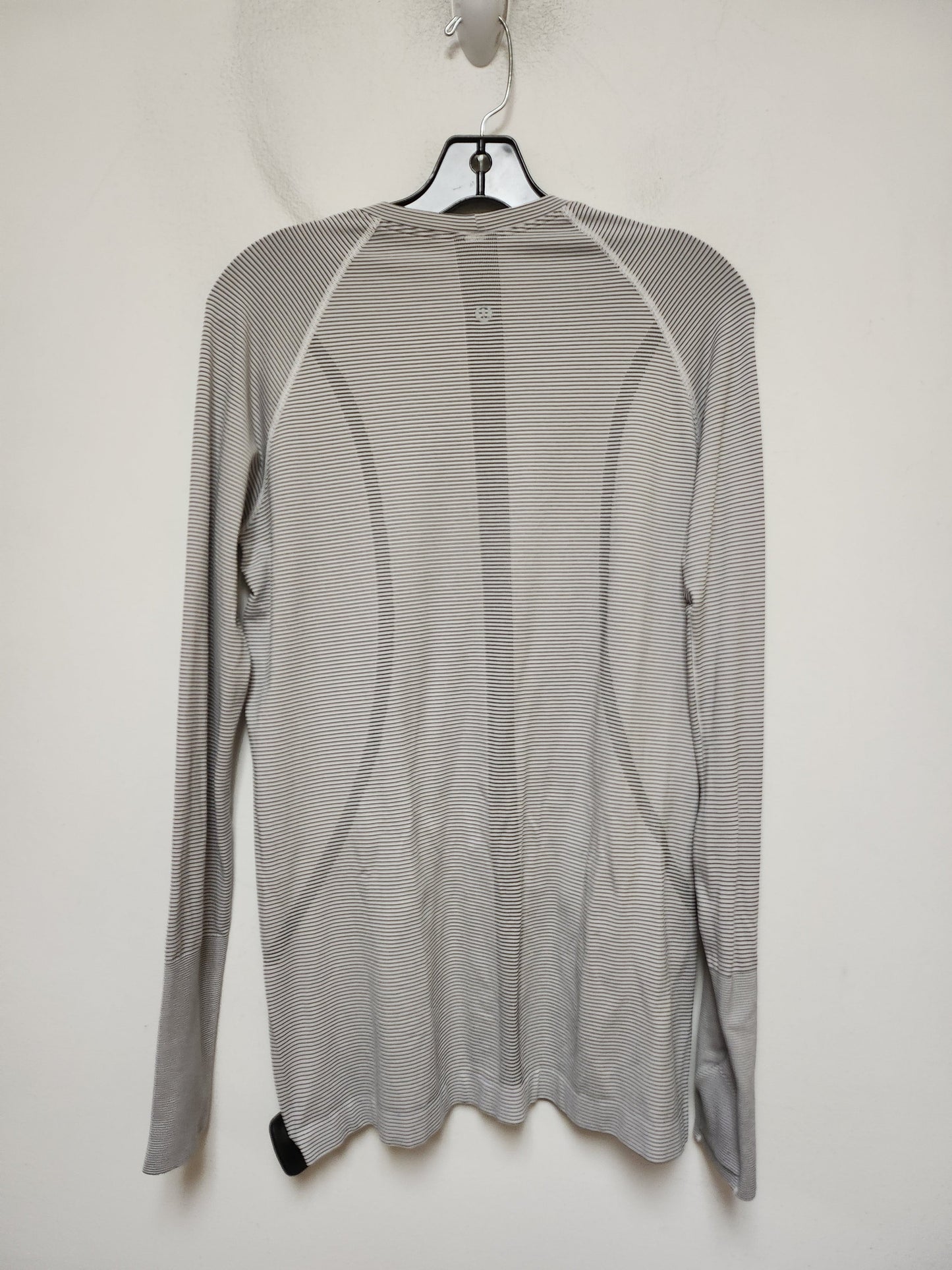 Athletic Top Long Sleeve Crewneck By Lululemon In Striped Pattern, Size: 12