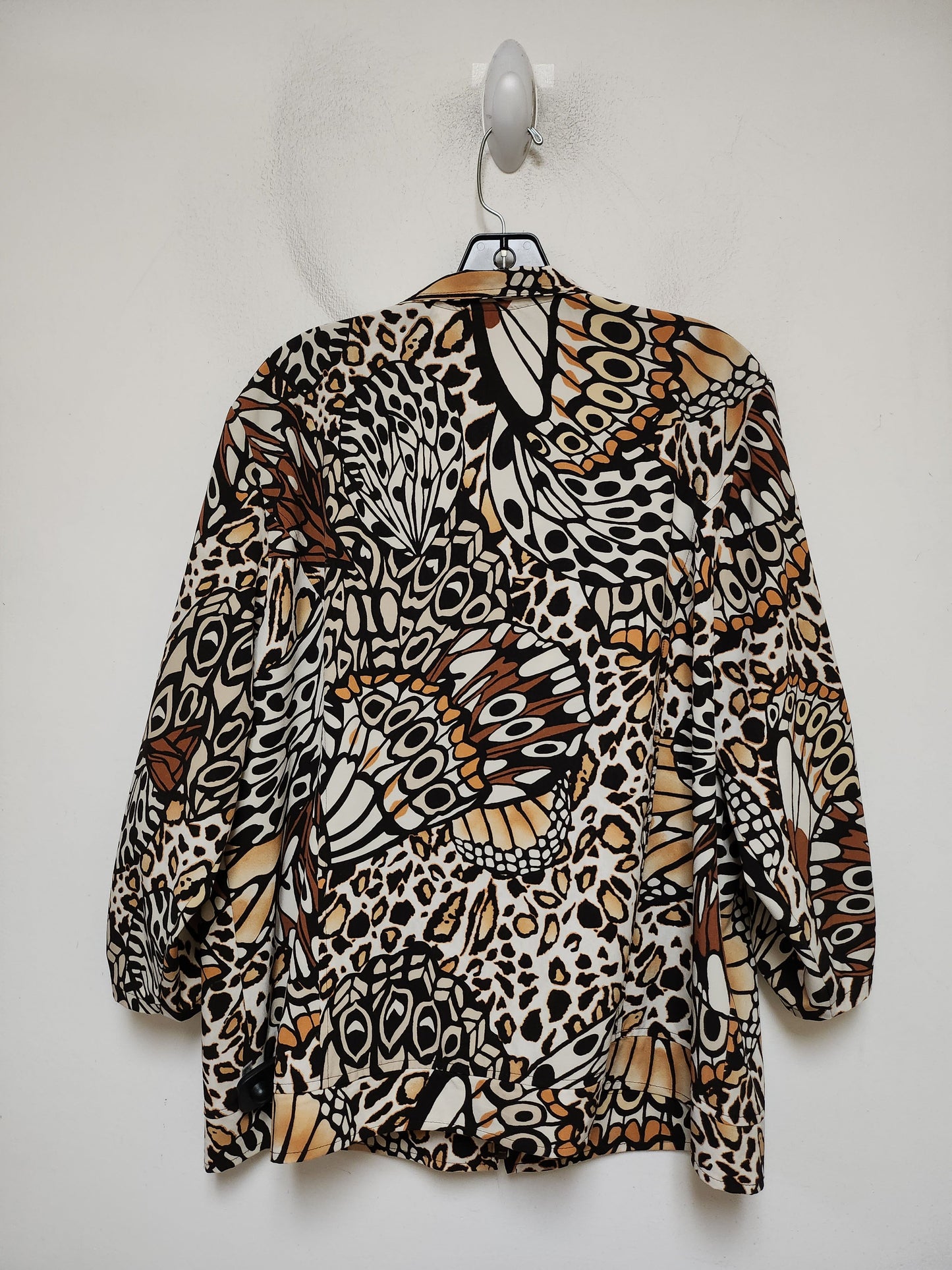 Athletic Jacket By Chicos In Animal Print, Size: Xl