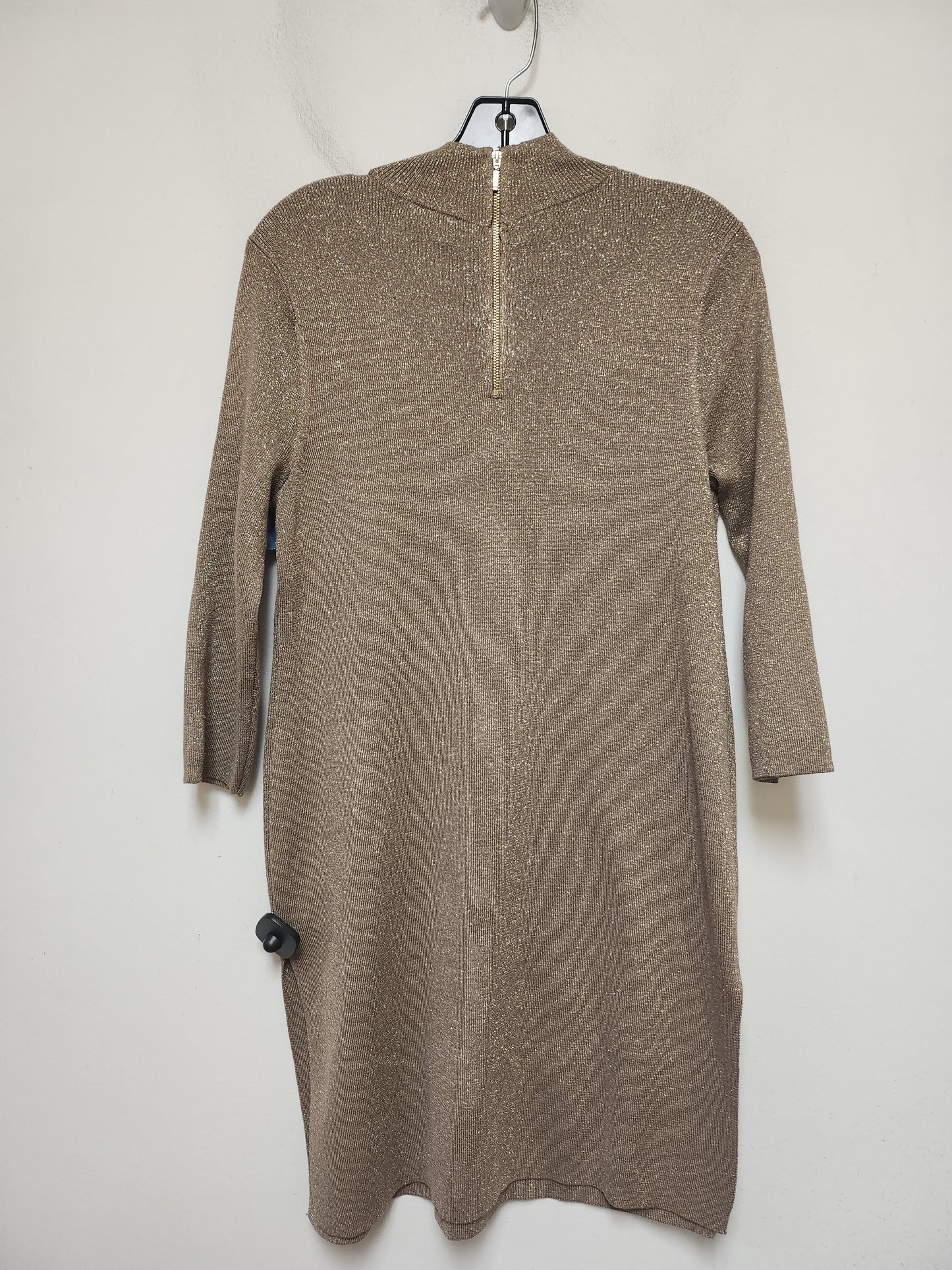 Sweater By Chicos In Brown & Gold, Size: S