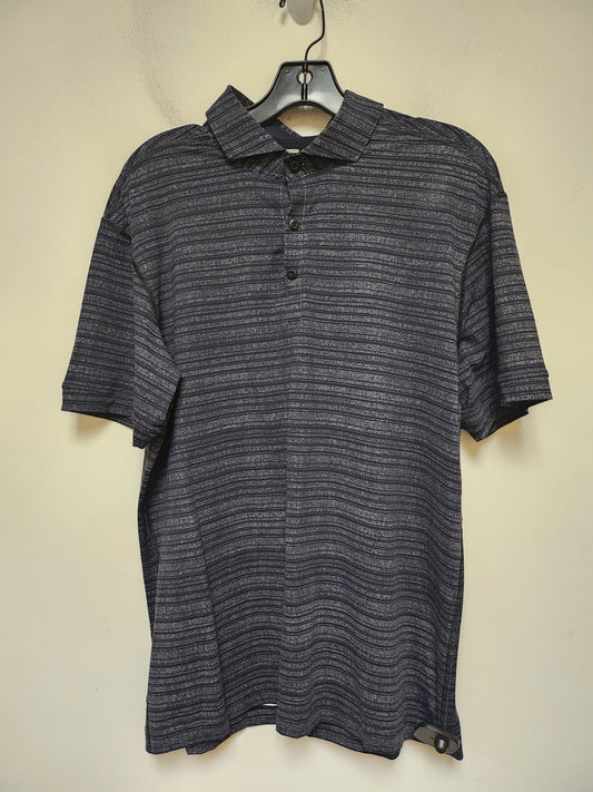 Athletic Top Short Sleeve By Lululemon In Striped Pattern, Size: L