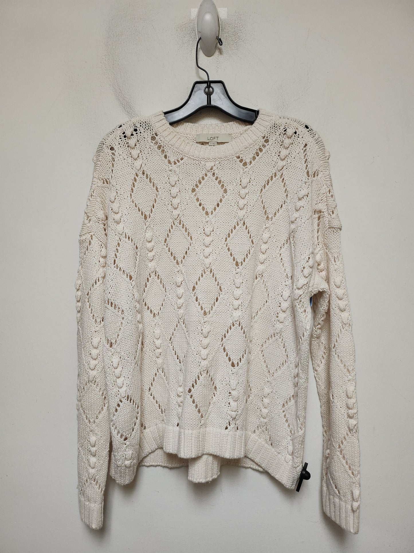 Sweater By Loft In Cream, Size: M