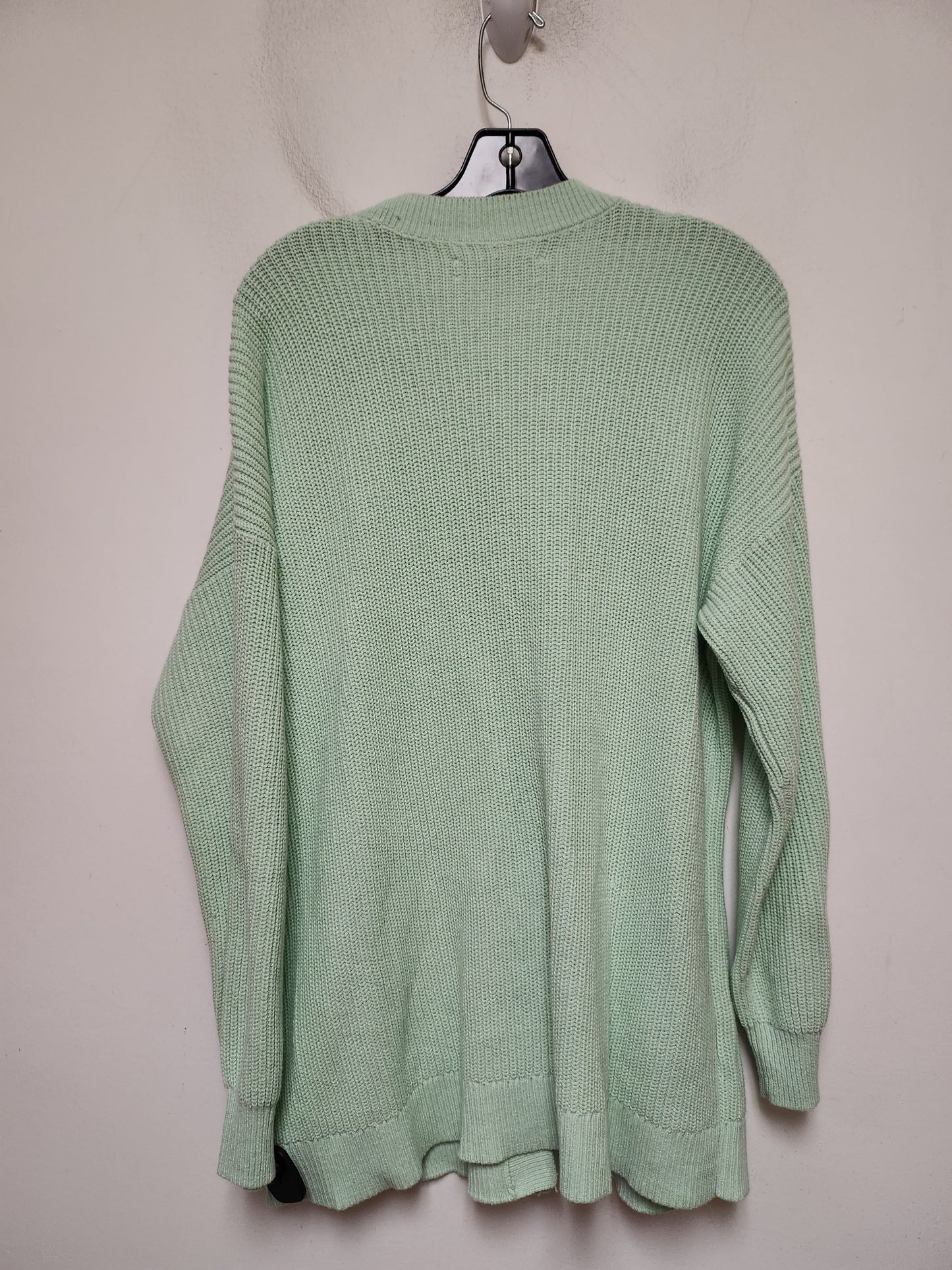 Sweater Cardigan By Loft In Green, Size: L