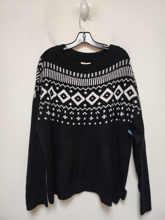 Sweater By Evri In Black & White, Size: 2x