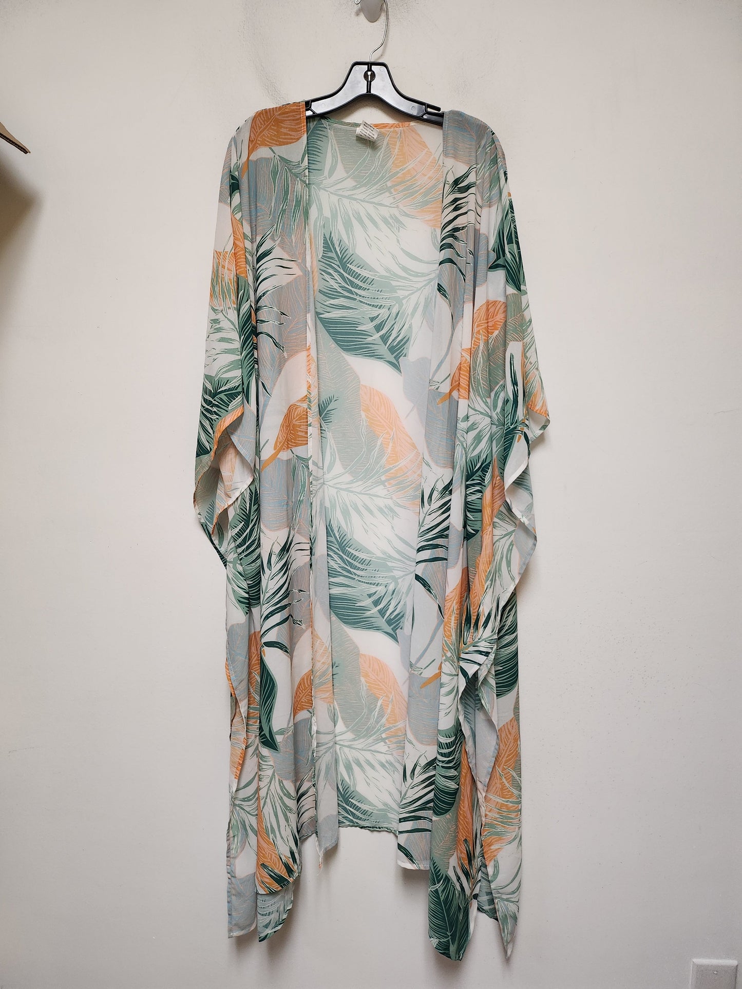 Kimono By Clothes Mentor In Tropical Print, Size: L