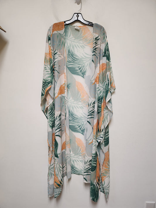 Kimono By Clothes Mentor In Tropical Print, Size: L