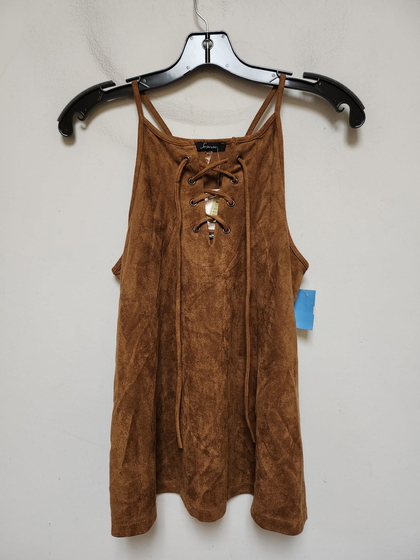 Top Sleeveless By Soprano In Brown, Size: S