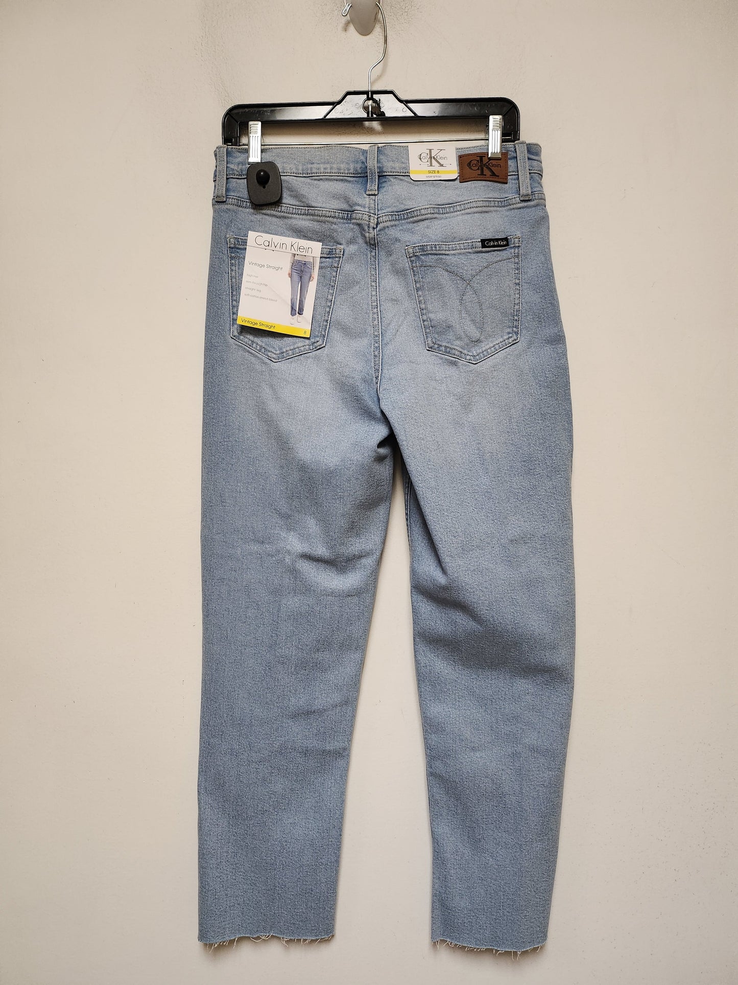 Jeans Straight By Calvin Klein In Blue Denim, Size: 8