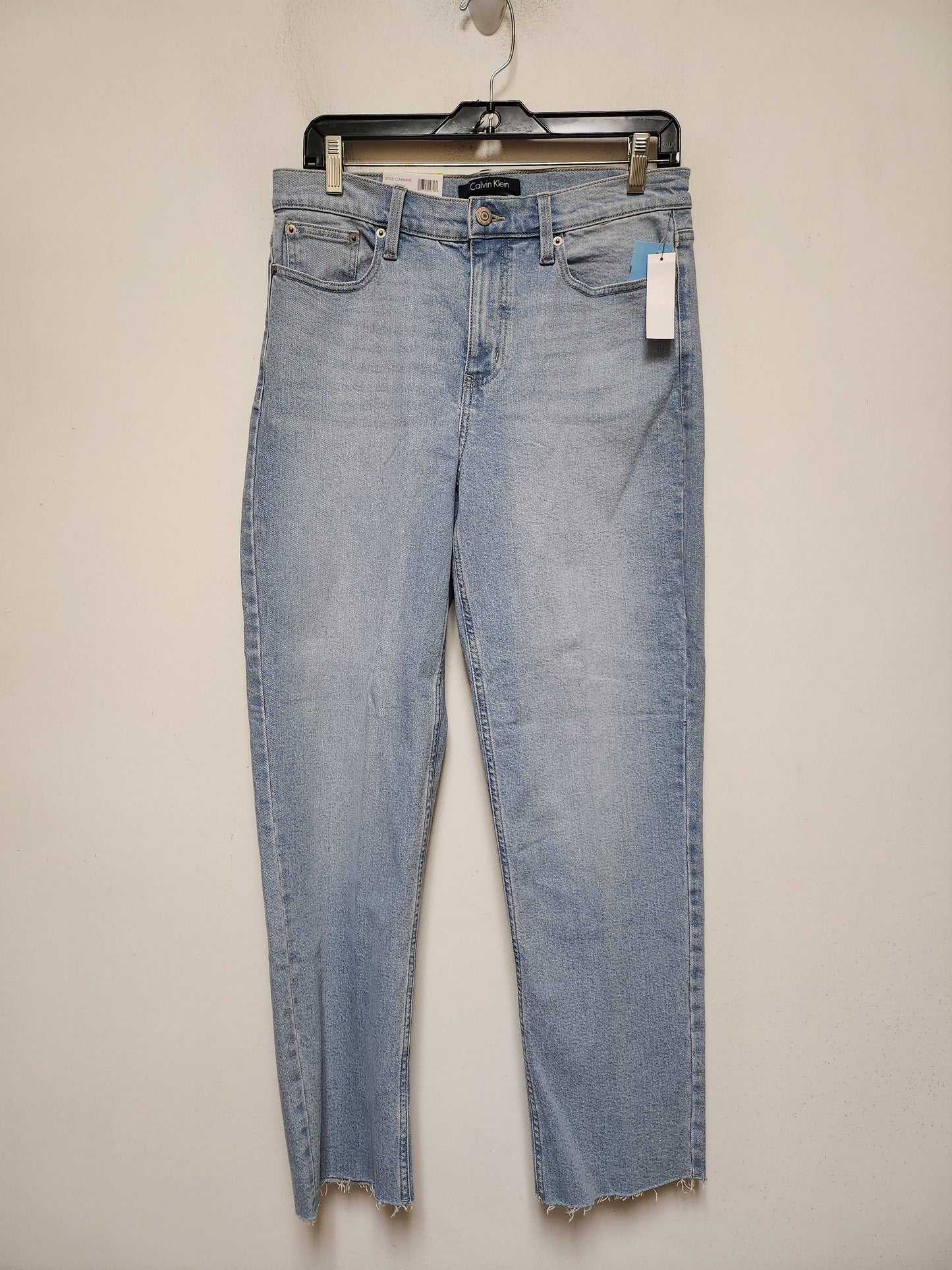 Jeans Straight By Calvin Klein In Blue Denim, Size: 8