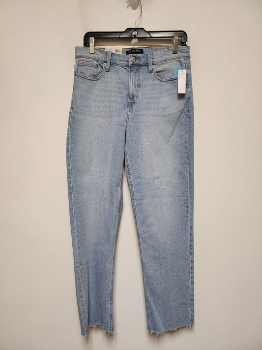 Jeans Straight By Calvin Klein In Blue Denim, Size: 8