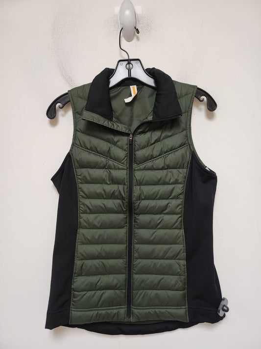 Vest Puffer & Quilted By Lucy In Black & Green, Size: S