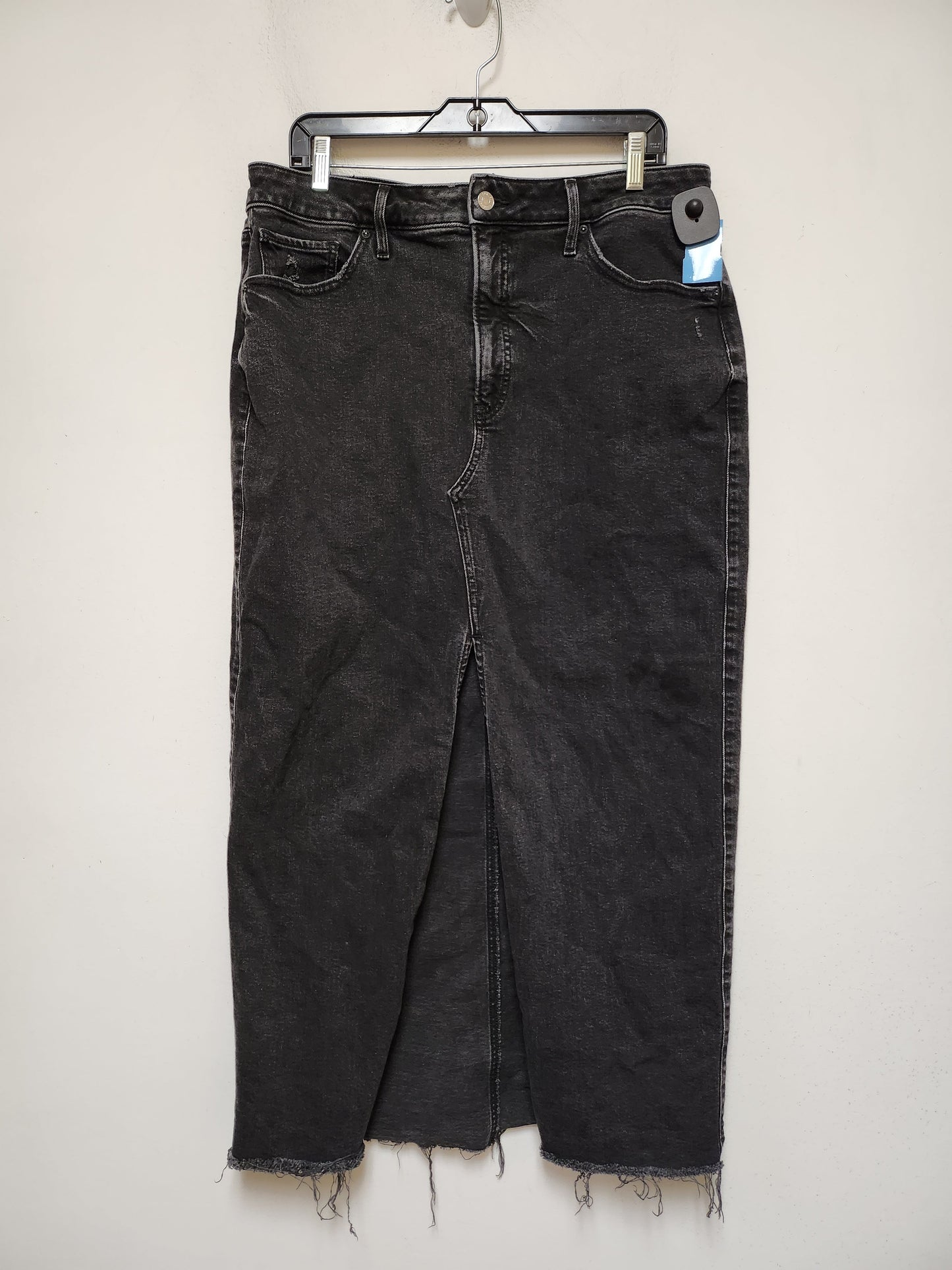 Skirt Maxi By Express In Black Denim, Size: 14