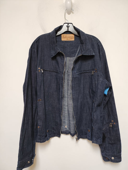 Jacket Denim By Clothes Mentor In Blue Denim, Size: L