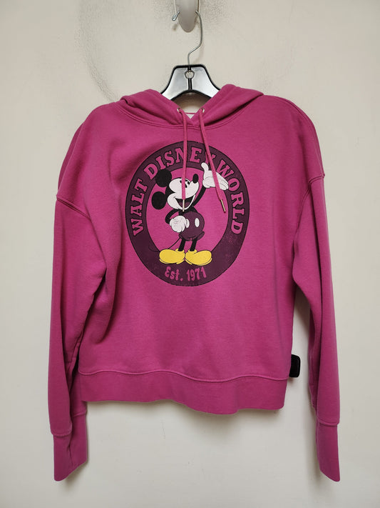 Sweatshirt Hoodie By Walt Disney In Pink, Size: M