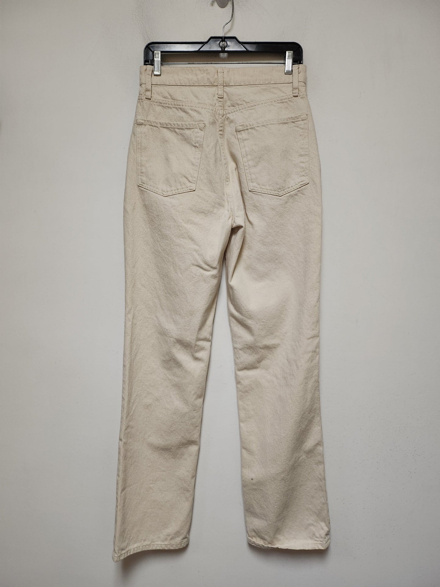 Jeans Wide Leg By Triarchy In Cream Denim, Size: 6