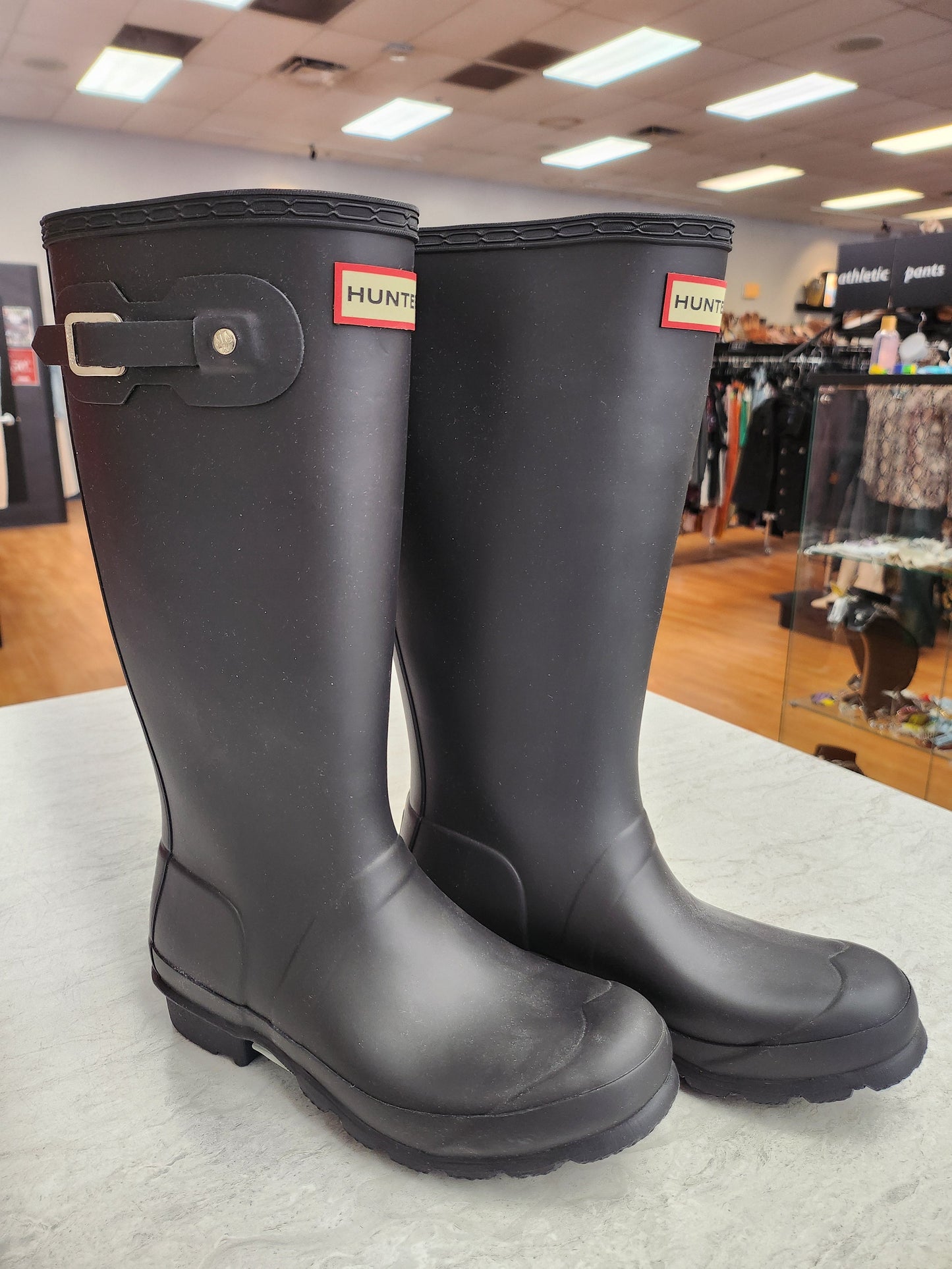 Boots Rain By Hunter In Black, Size: 6