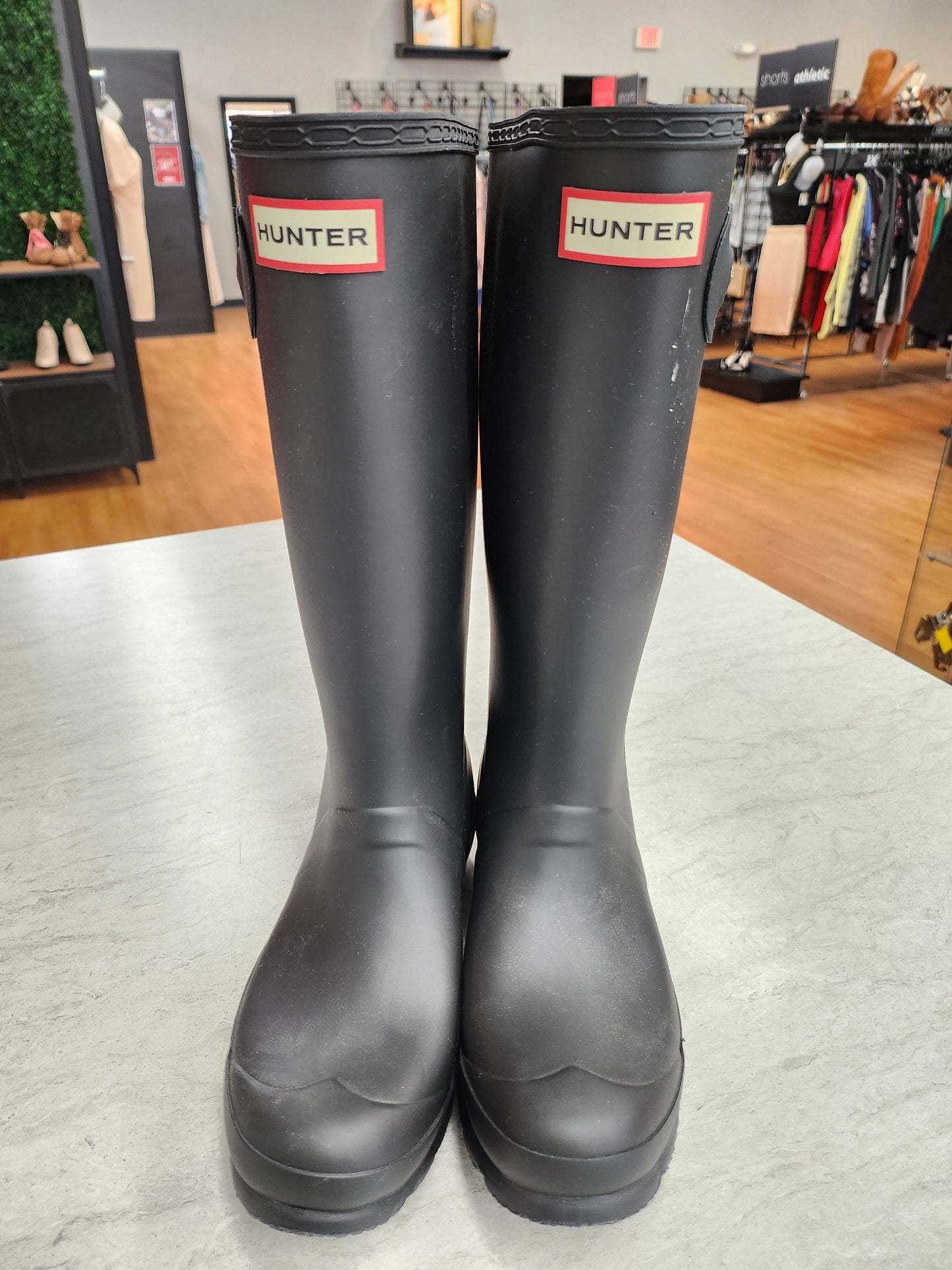 Boots Rain By Hunter In Black, Size: 6