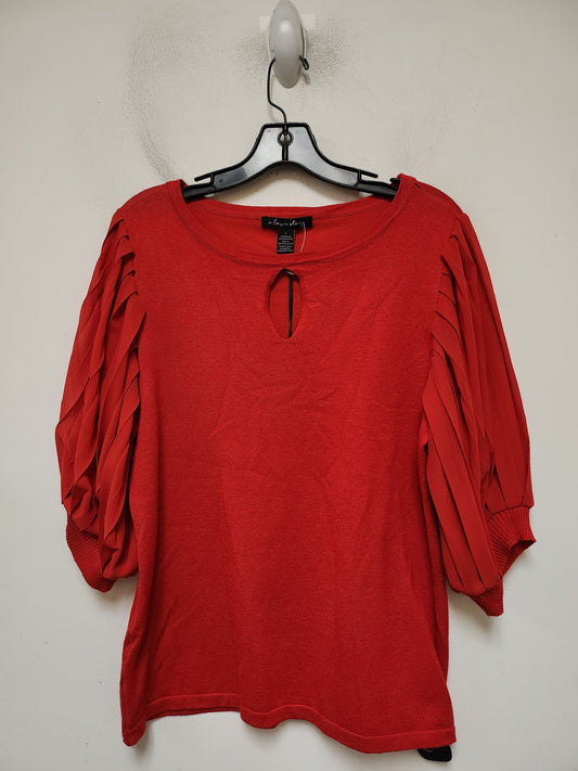 Top Short Sleeve By Clothes Mentor In Red, Size: L