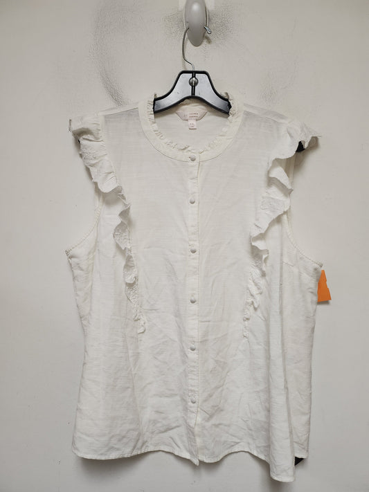 Top Sleeveless By Lc Lauren Conrad In White, Size: Xxl