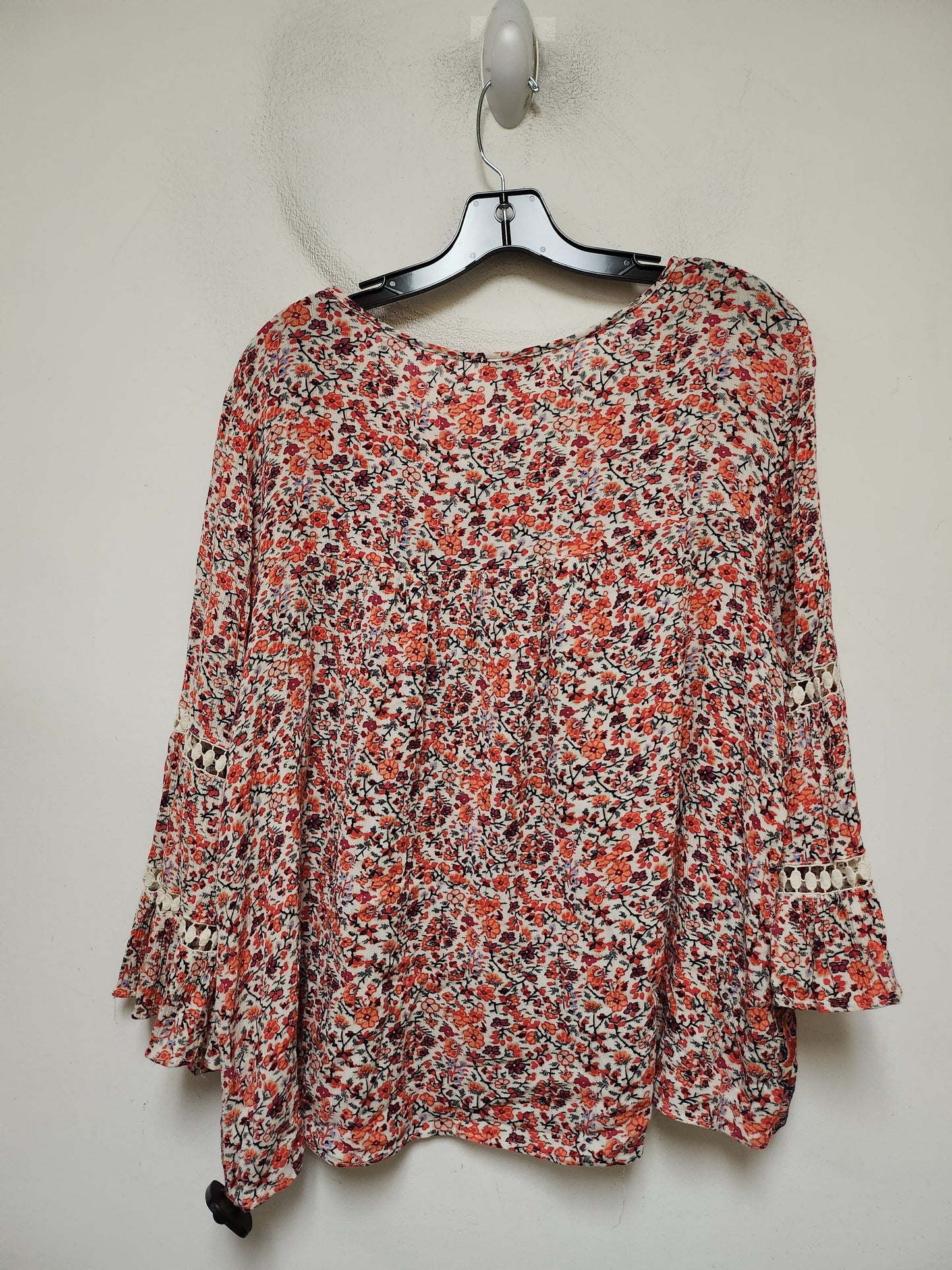 Top Short Sleeve By One World In Floral Print, Size: Xxl