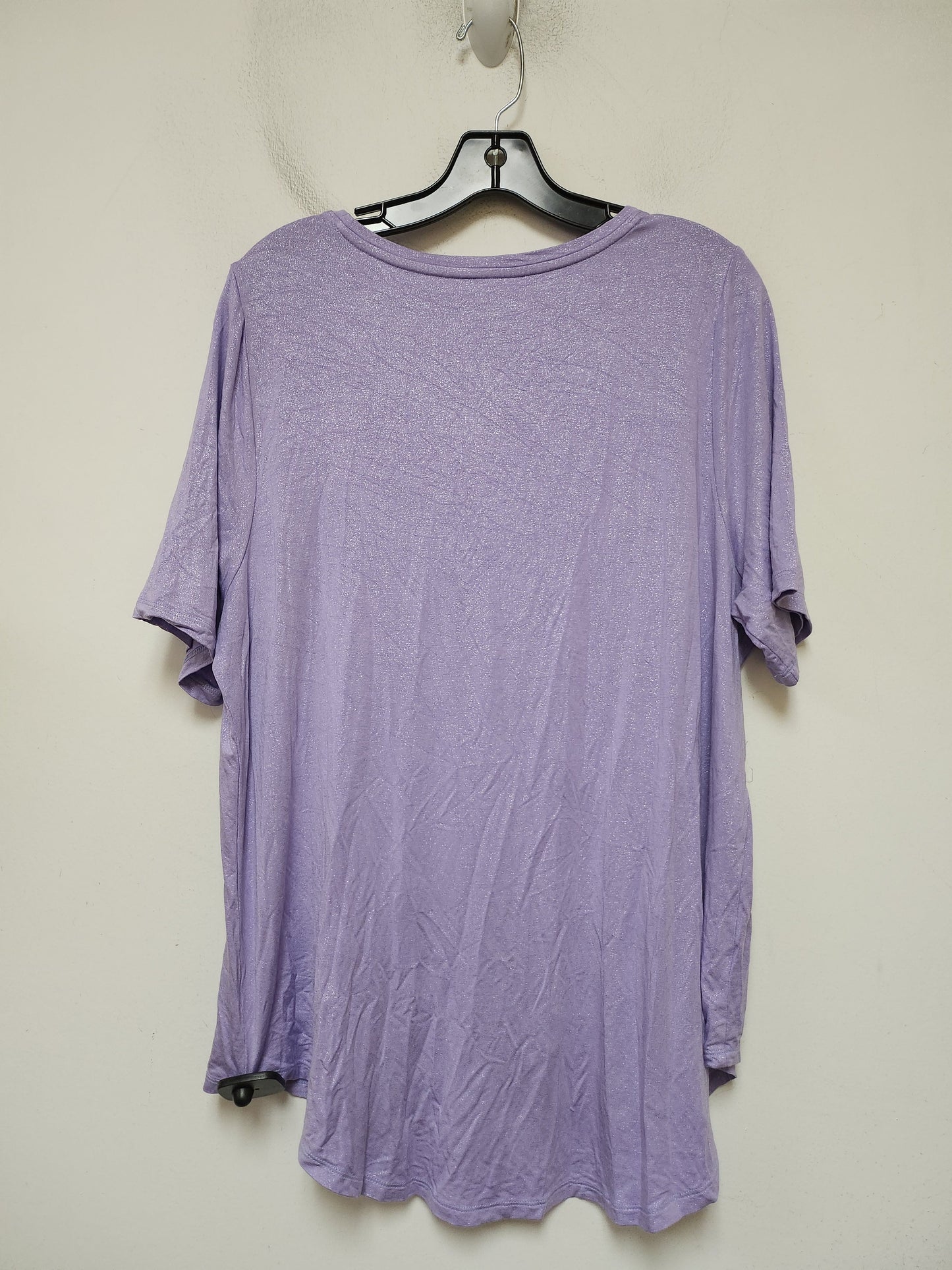 Top Short Sleeve Basic By Lane Bryant In Purple, Size: Xl