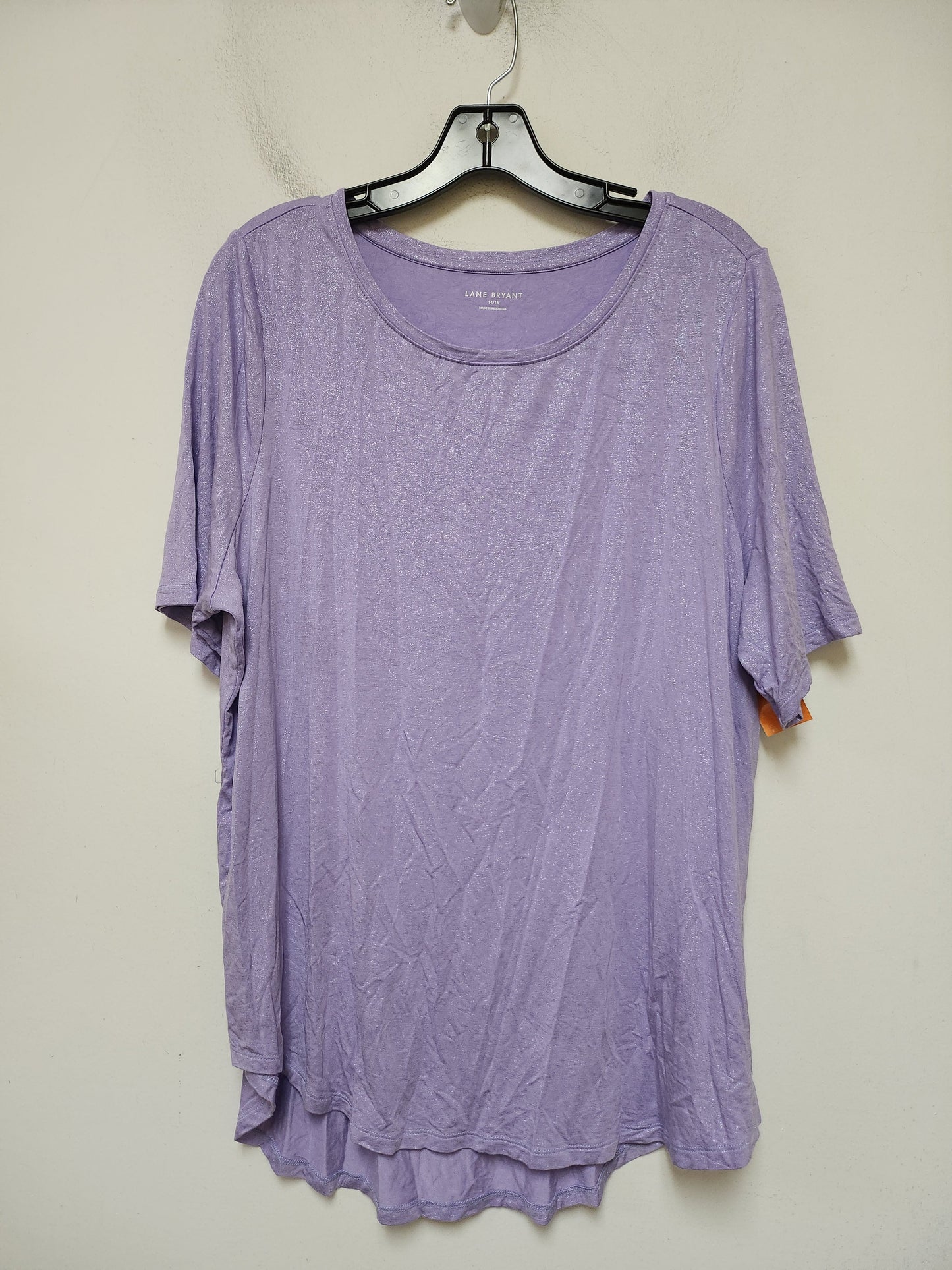 Top Short Sleeve Basic By Lane Bryant In Purple, Size: Xl