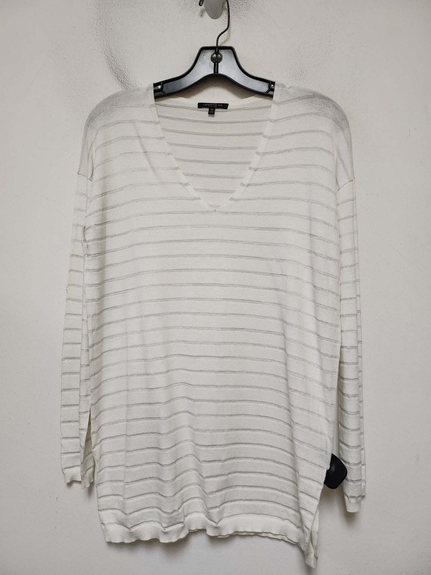 Top Long Sleeve Designer By Lafayette 148 In Striped Pattern, Size: Xs