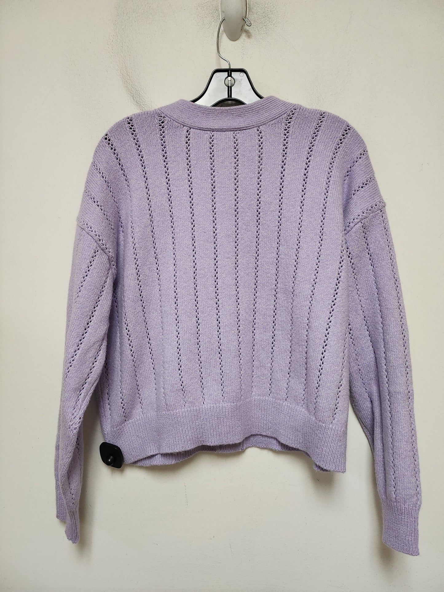 Sweater Cardigan By Clothes Mentor In Purple, Size: S