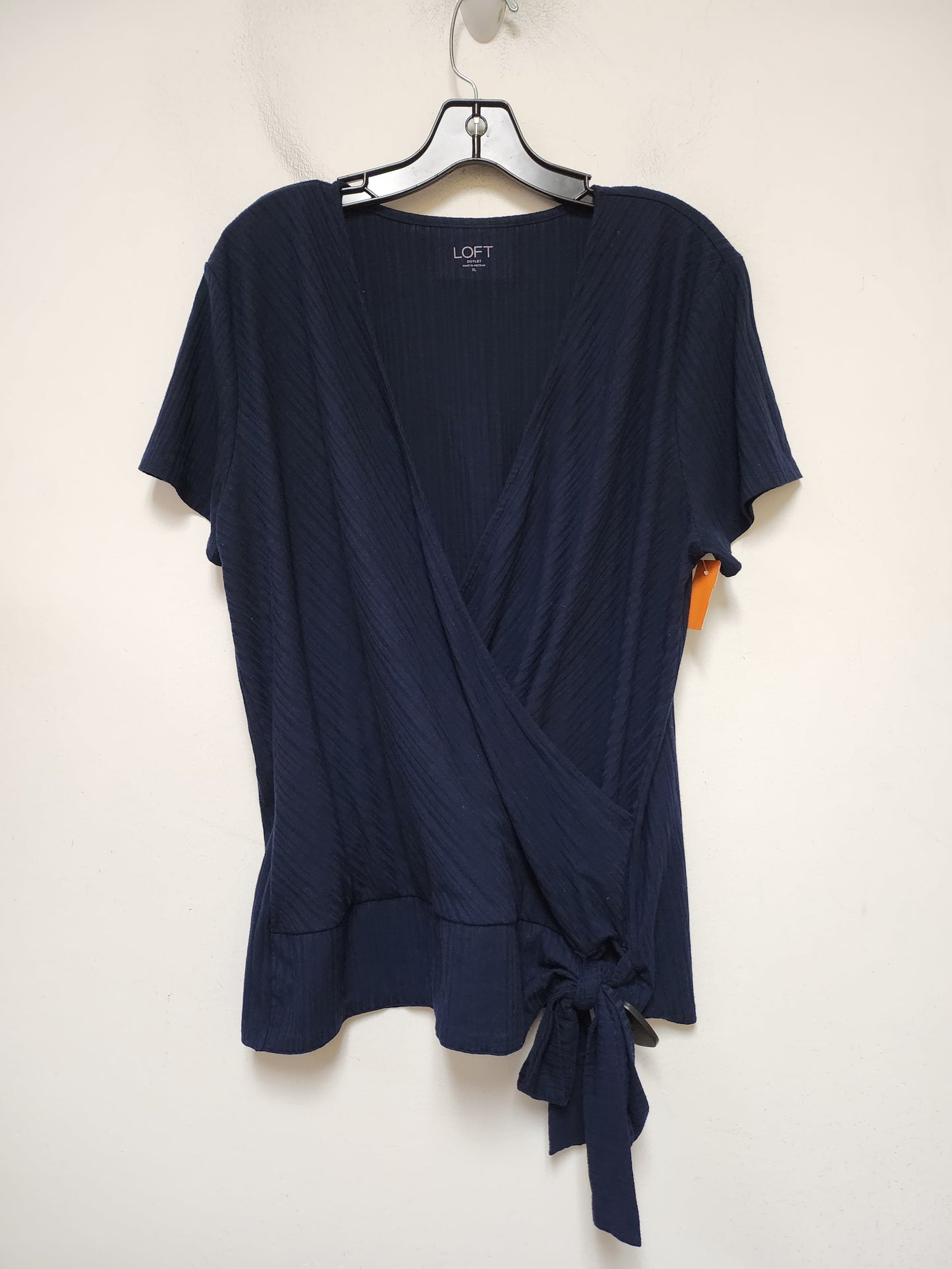 Top Short Sleeve By Loft In Blue, Size: Xl