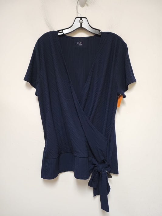 Top Short Sleeve By Loft In Blue, Size: Xl