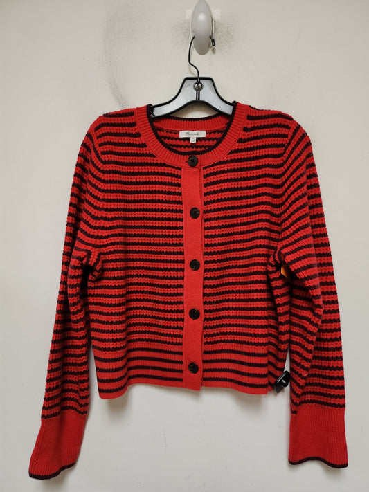 Sweater Cardigan By Madewell In Striped Pattern, Size: Xl