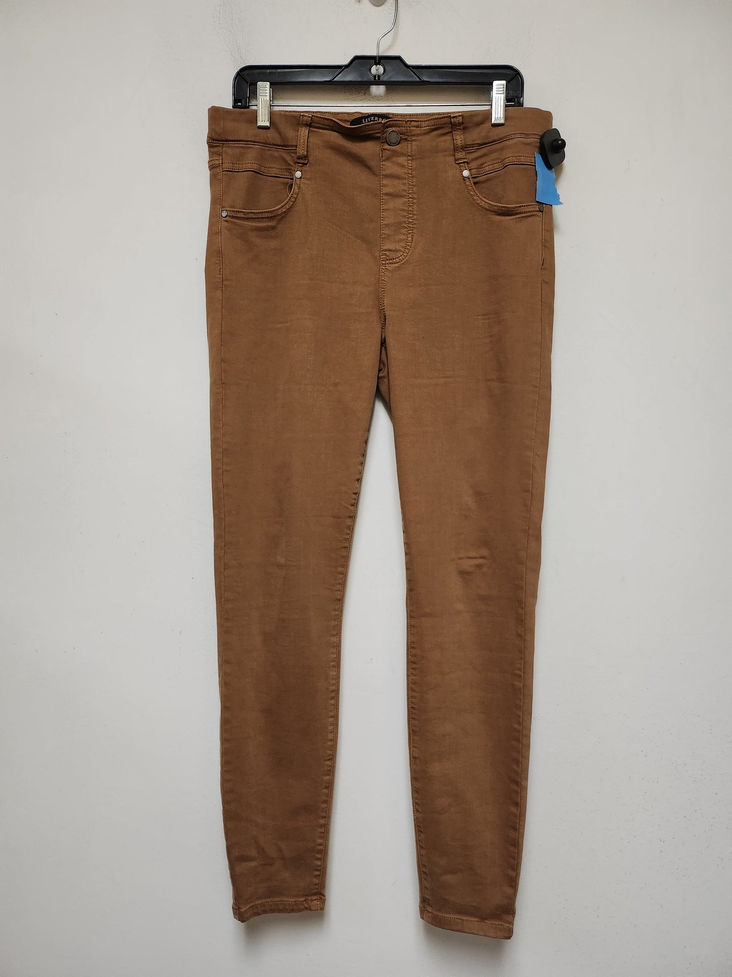 Jeans Skinny By Liverpool In Brown, Size: 10