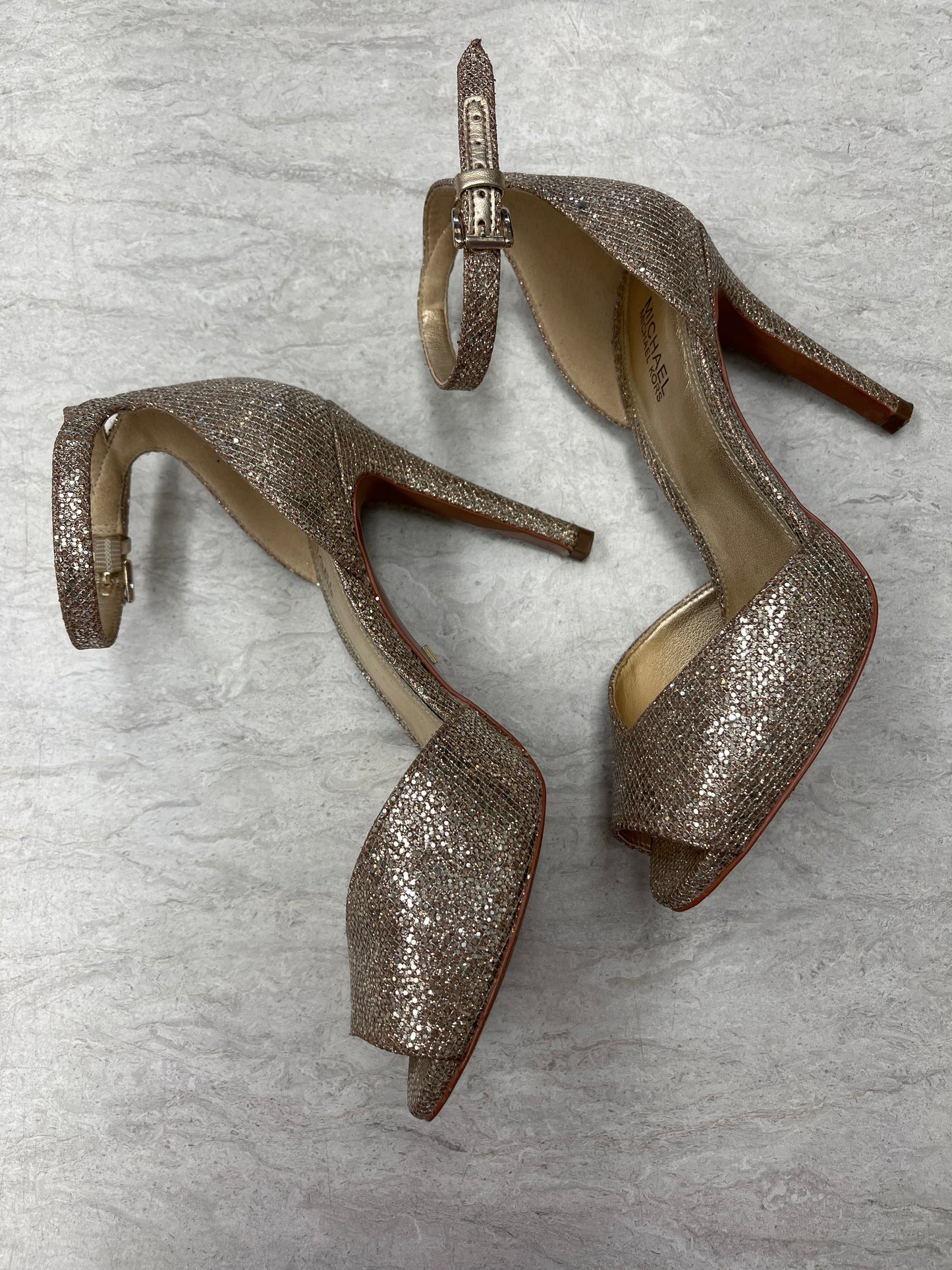 Shoes Heels Stiletto By Michael By Michael Kors In Gold, Size: 5.5