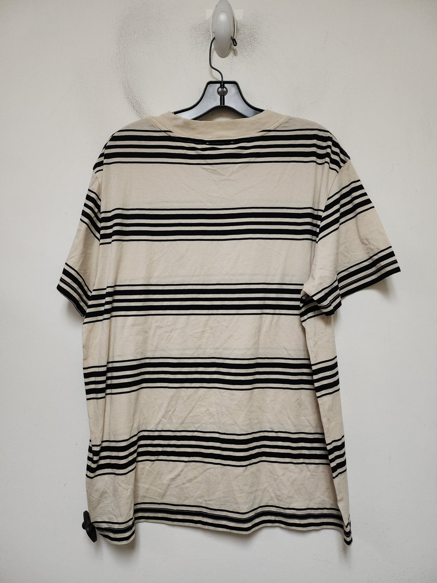 Top Short Sleeve Basic By 7 For All Mankind In Striped Pattern, Size: Xl