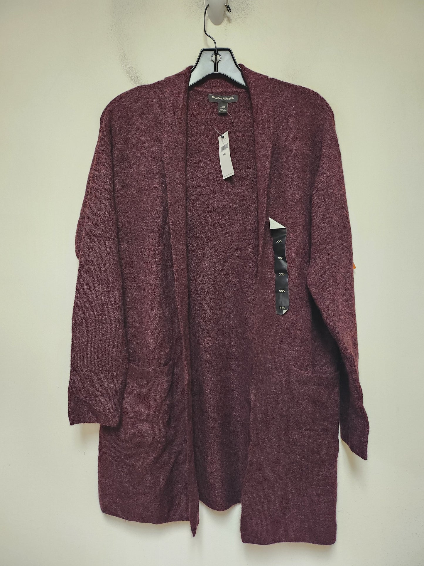 Sweater Cardigan By Banana Republic In Maroon, Size: Xs