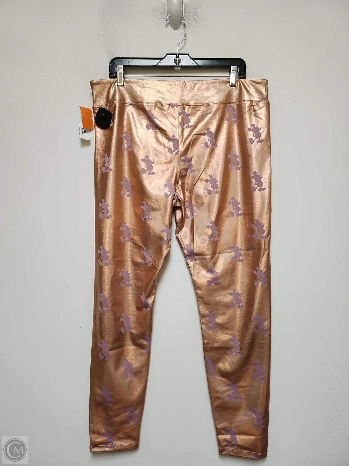 Pants Leggings By Walt Disney In Gold & Pink, Size: Xl