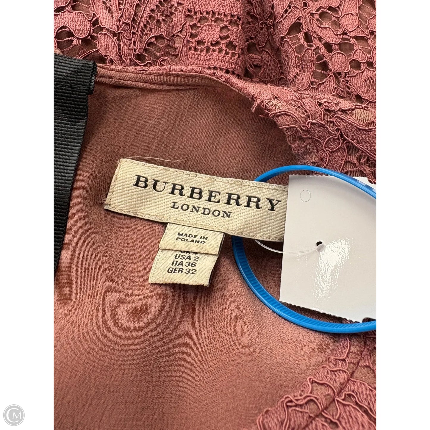 Dress Luxury Designer By Burberry In Mauve, Size: 2