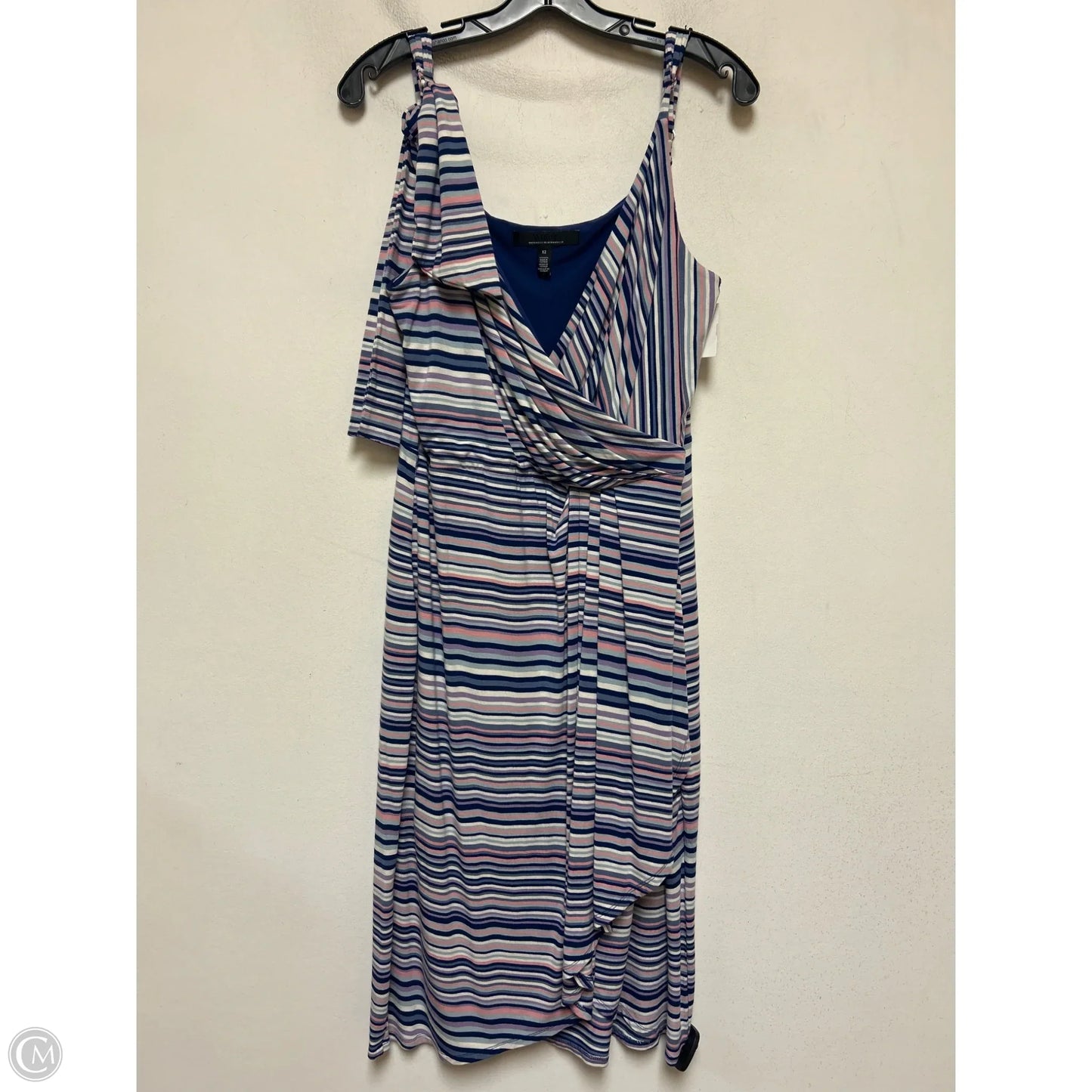 Dress Casual Midi By White House Black Market In Striped Pattern, Size: L