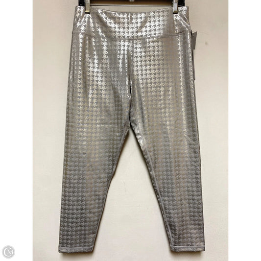 Athletic Leggings By Dkny In Silver, Size: Xl