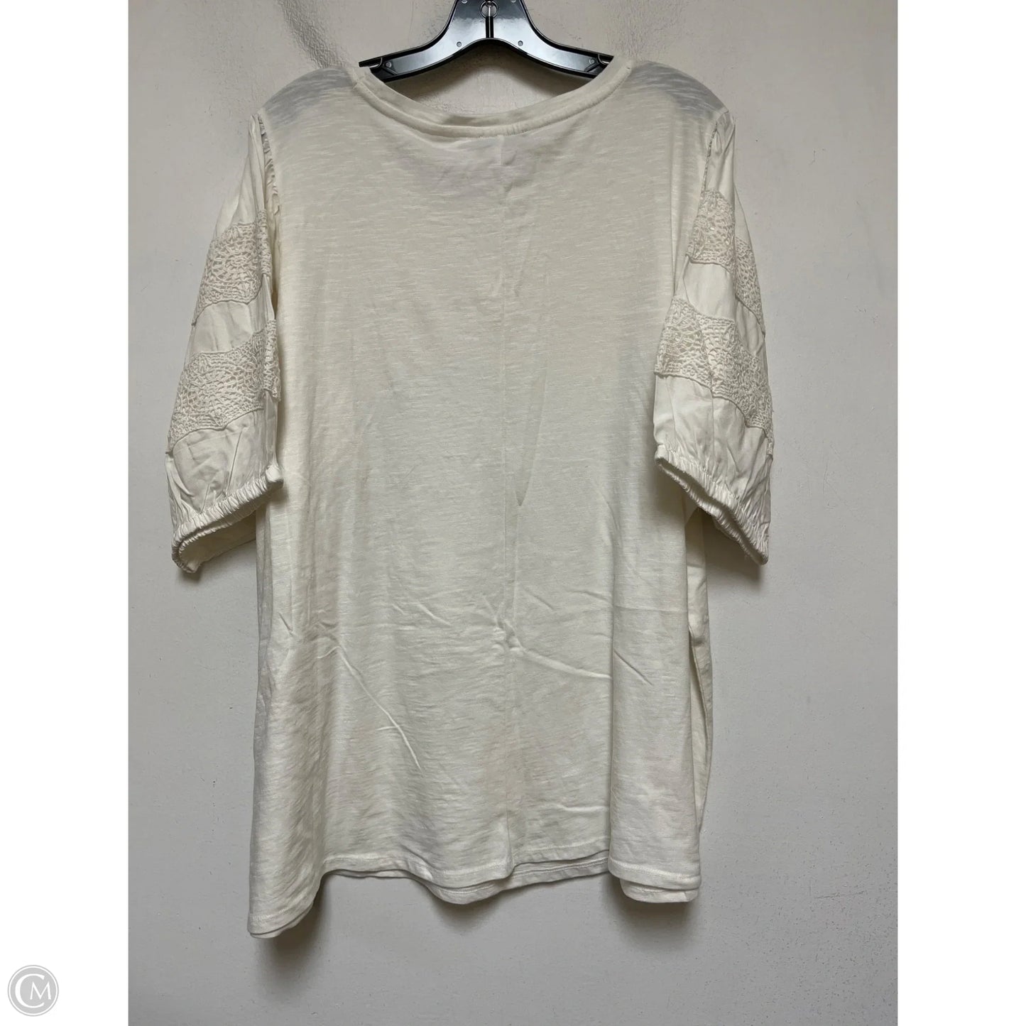 Top Short Sleeve Basic By Lane Bryant In White, Size: 3x