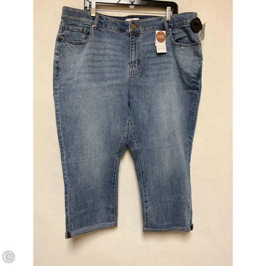Jeans Cropped By Lane Bryant In Blue Denim, Size: 18