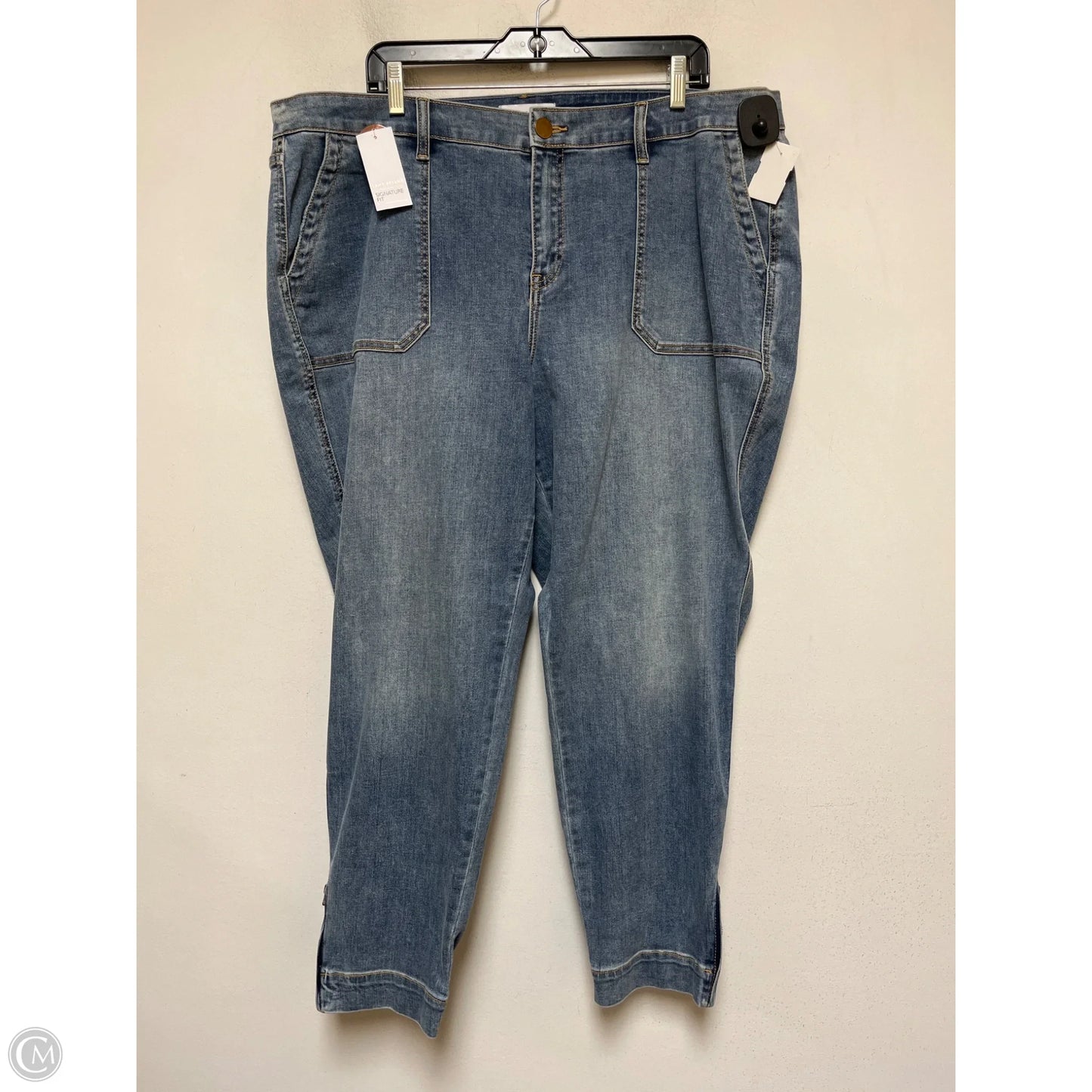 Jeans Straight By Lane Bryant In Blue Denim, Size: 18