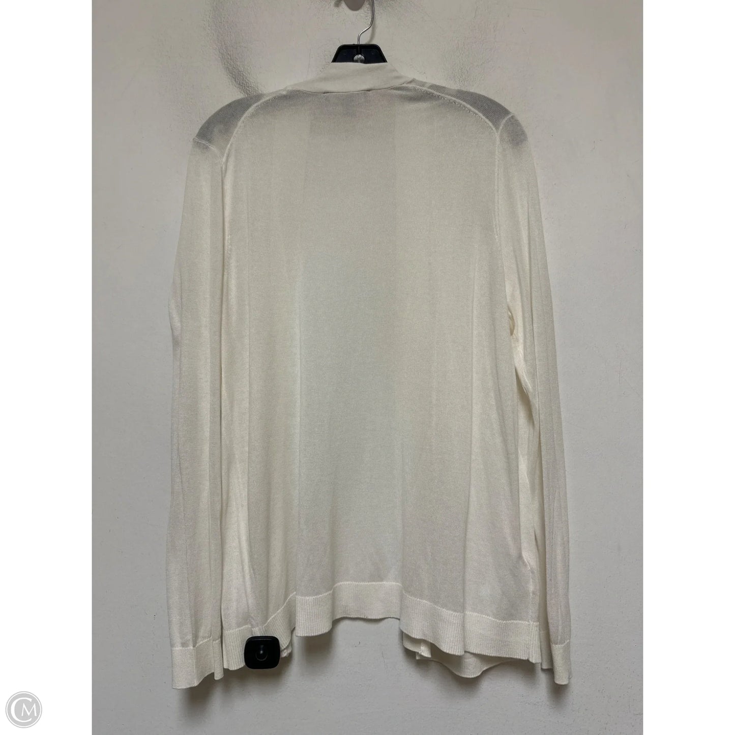 Sweater Cardigan By Ann Taylor In White, Size: L