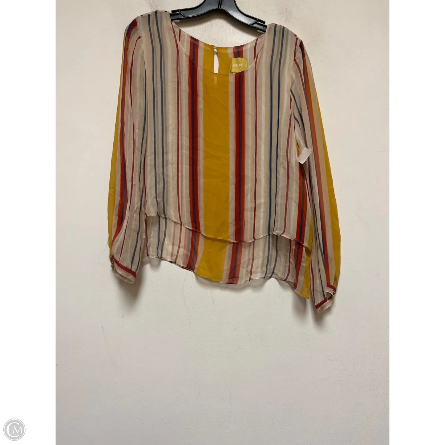 Top Short Sleeve By Maeve In Striped Pattern, Size: S