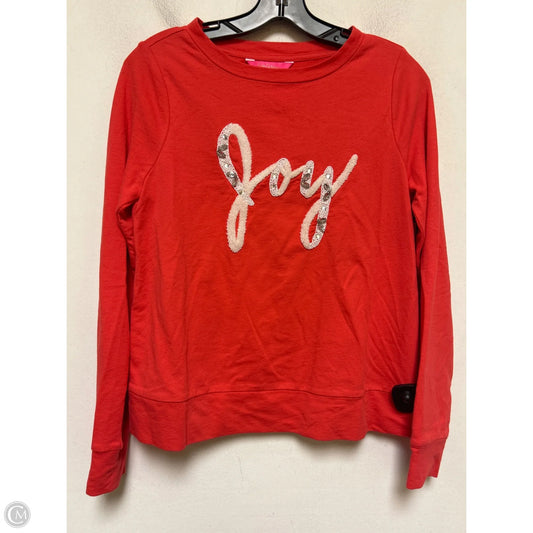 Top Long Sleeve Designer By Lilly Pulitzer In Red, Size: Xs