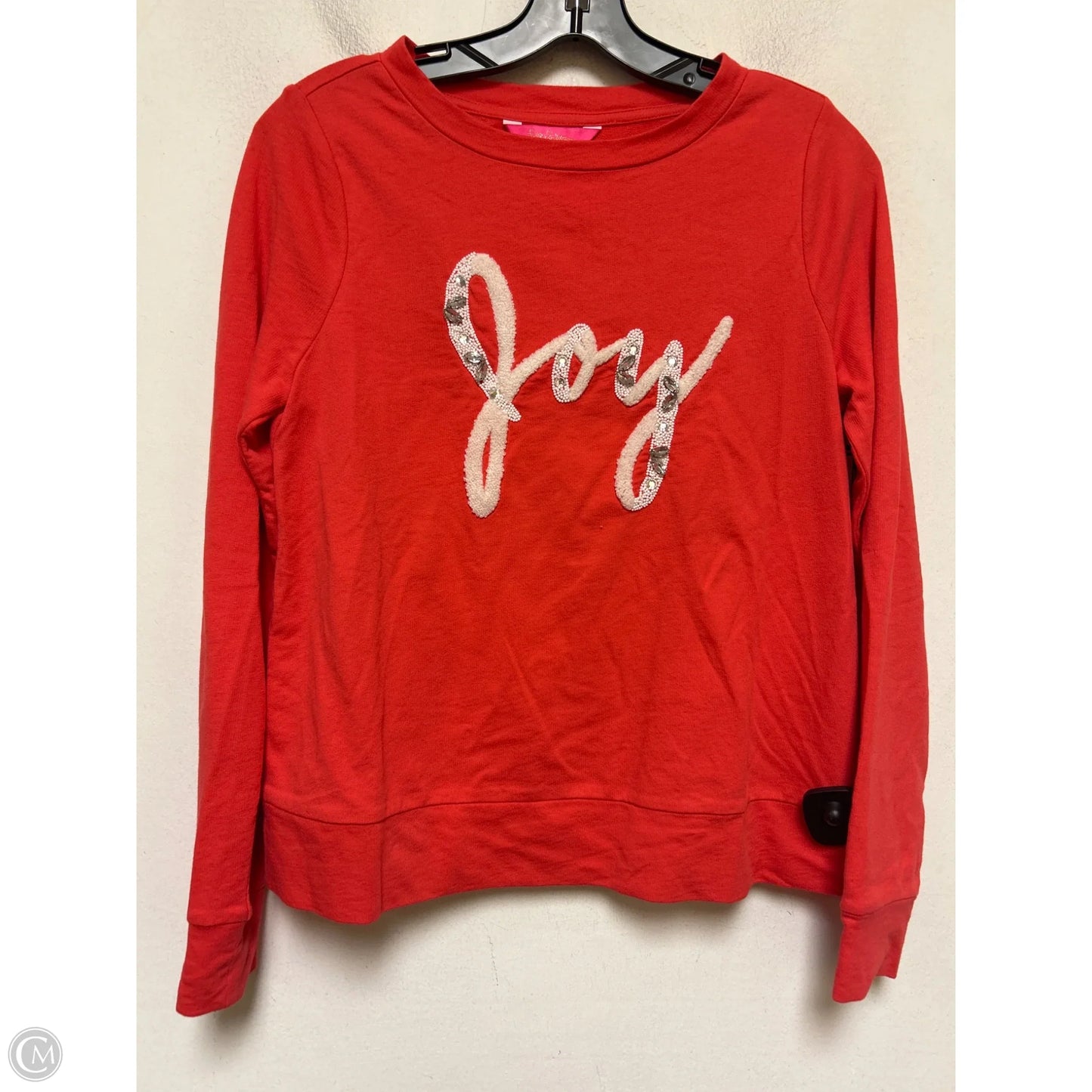 Top Long Sleeve Designer By Lilly Pulitzer In Red, Size: Xs