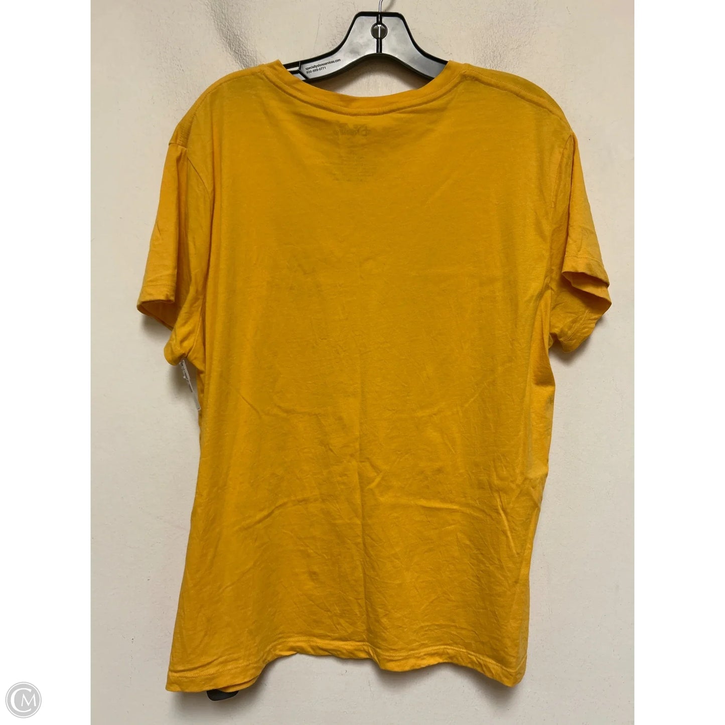 Top Short Sleeve By Walt Disney In Yellow, Size: 2x
