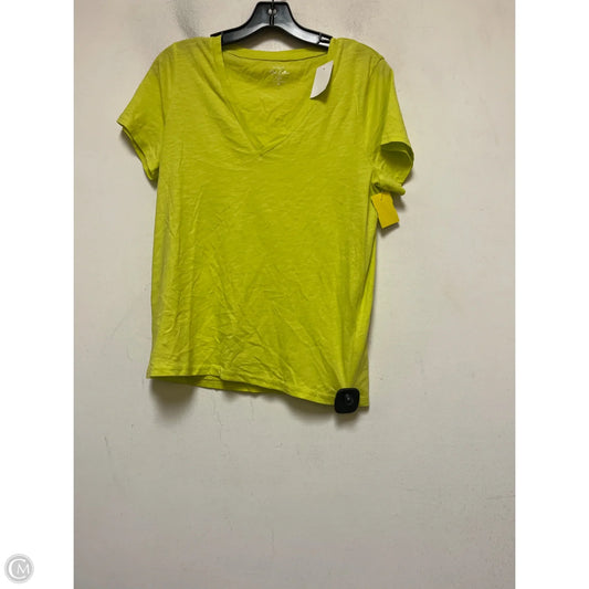 Top Short Sleeve Basic By J. Crew In Yellow, Size: M